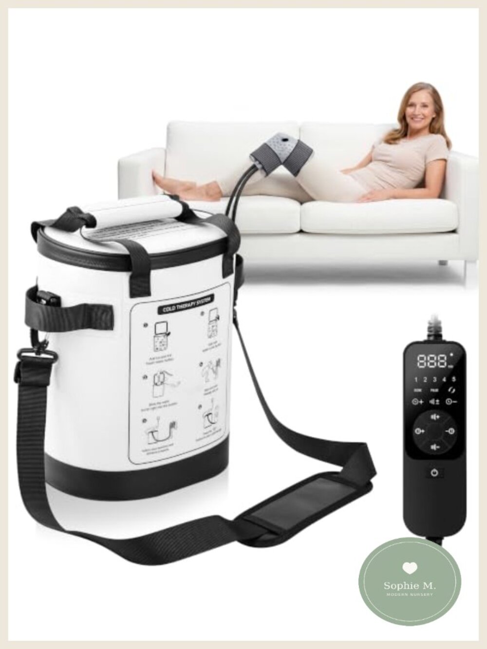 15Qt Portable Cold Therapy Ice Machine for Knee Recovery Cryotherapy